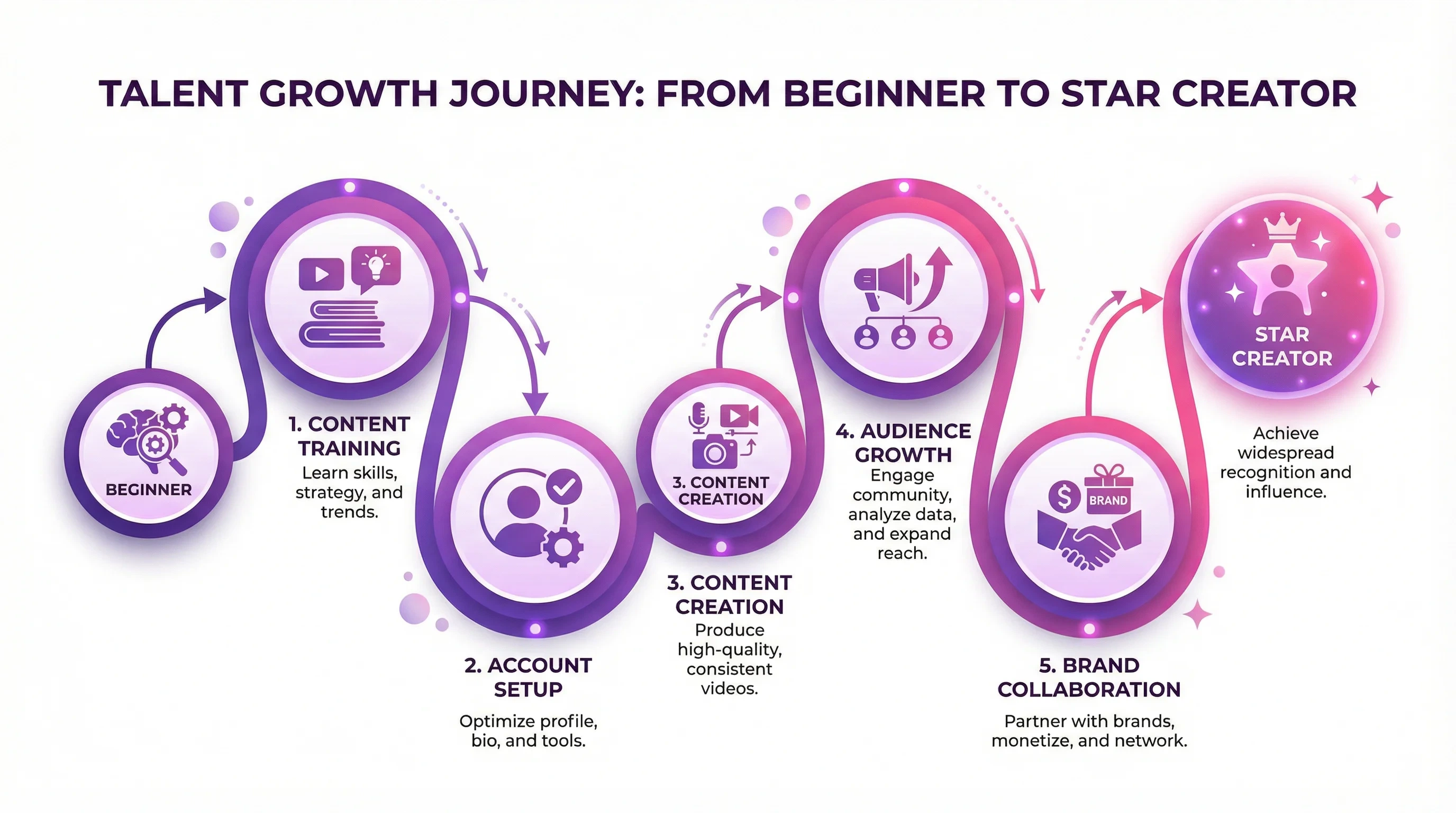 少妇视频达人成长路径可视化图表 - 从新手到明星达人的完整孵化流程